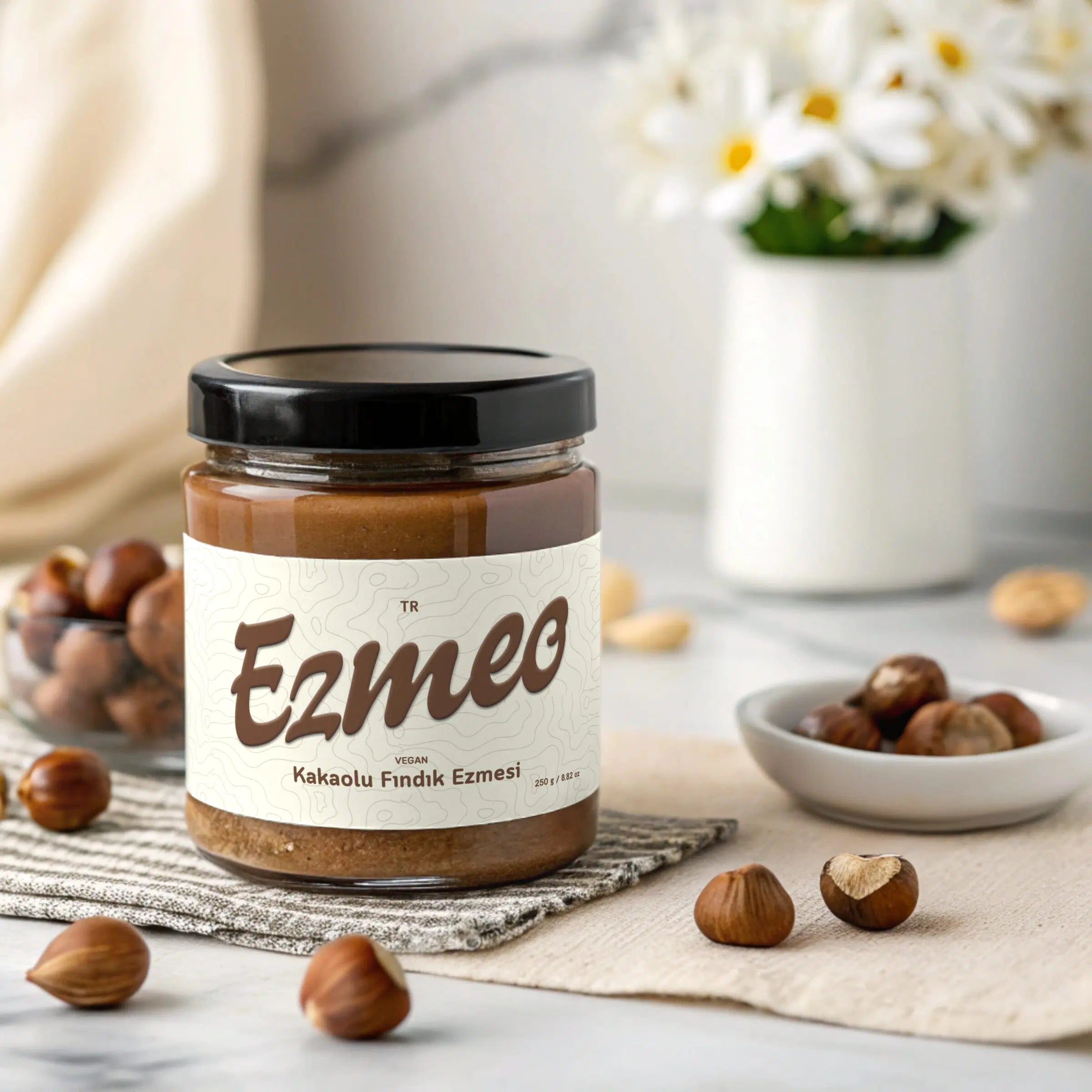 Kavrulmuş fındık ve saf kakao tozu - kakaolu fındık ezmesi hammaddesi