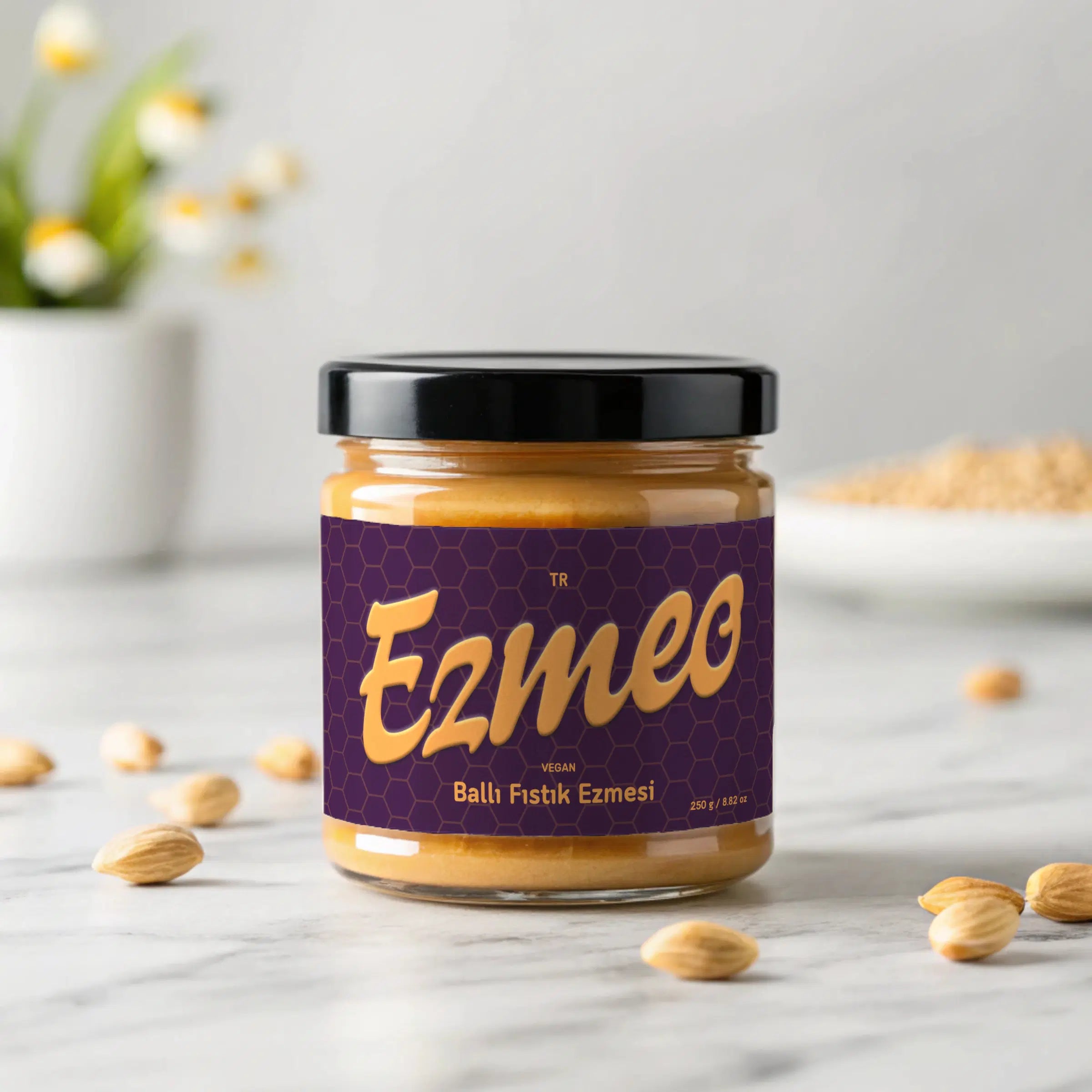 katkısız ballı fıstık ezme natural sweetened peanut doğal tatlandırıcı glutensiz protein
