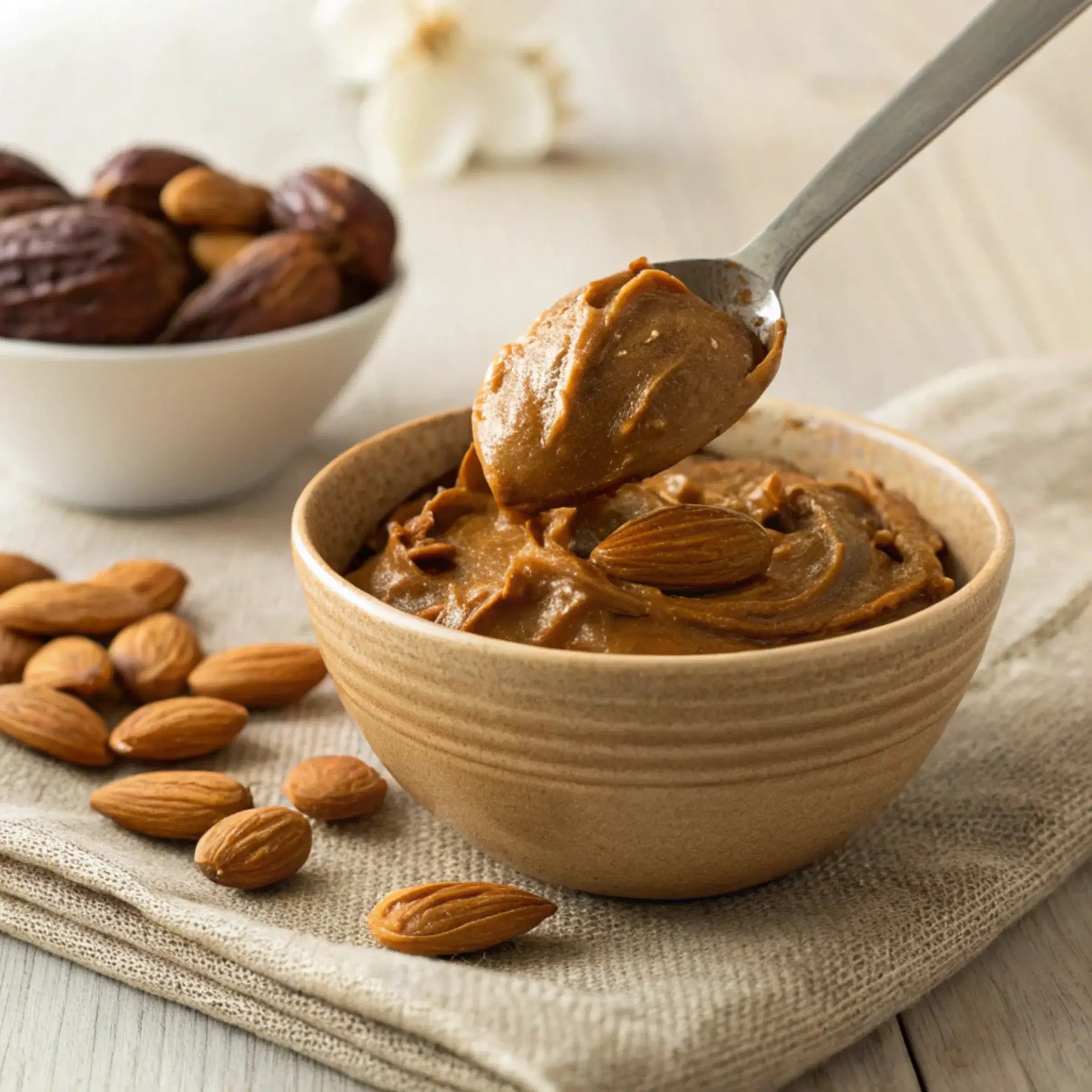 organik hurmalı badem date almond butter sağlıklı hurmalı badem spread çocuklar için ideal
