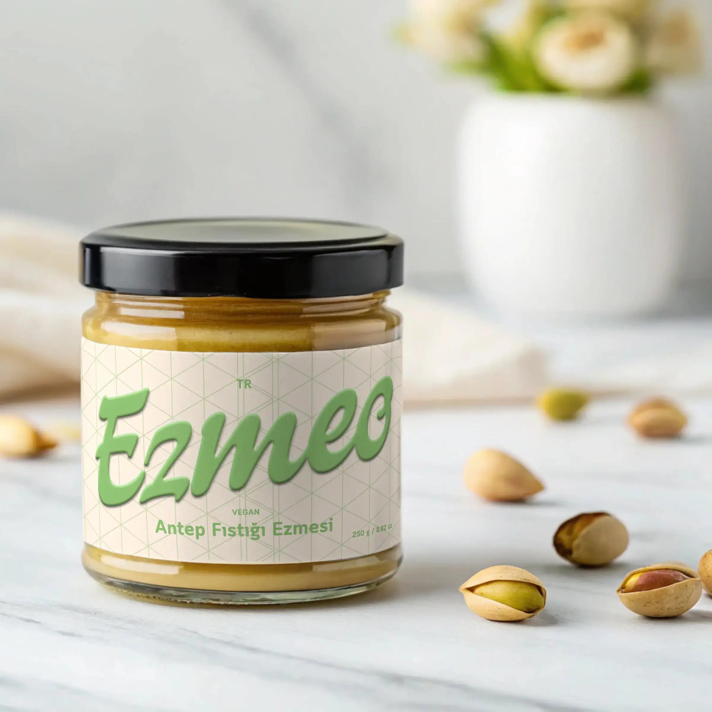 katkısız antep fıstığı ezme antep pistachio natural glutensiz şekersiz çocuklar için ideal
