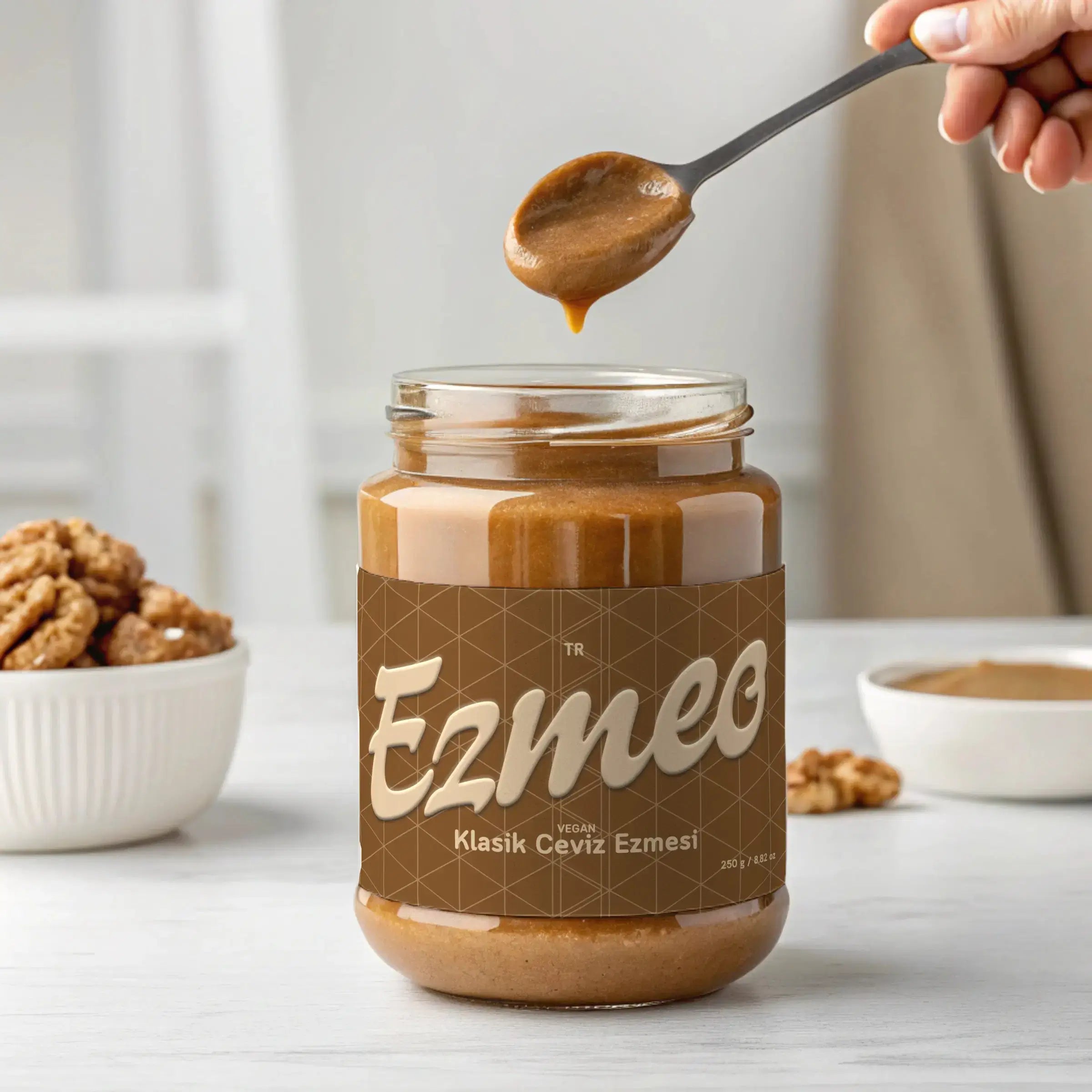 klasik ceviz ezmesi ezmes 350g doğal vegan ceviz tereyağı saf ceviz
