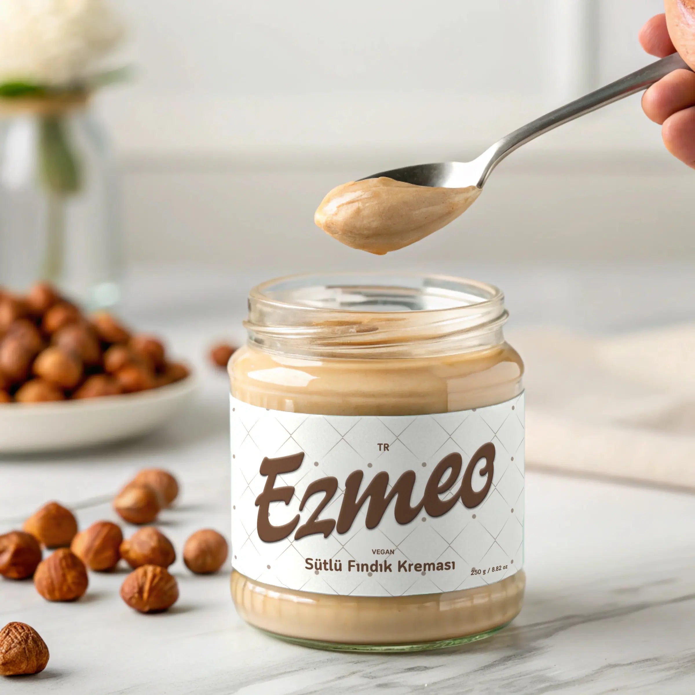 sütlü fındık kreması ezmes 350g doğal süt ile kremsi lezzet türk fındığı
