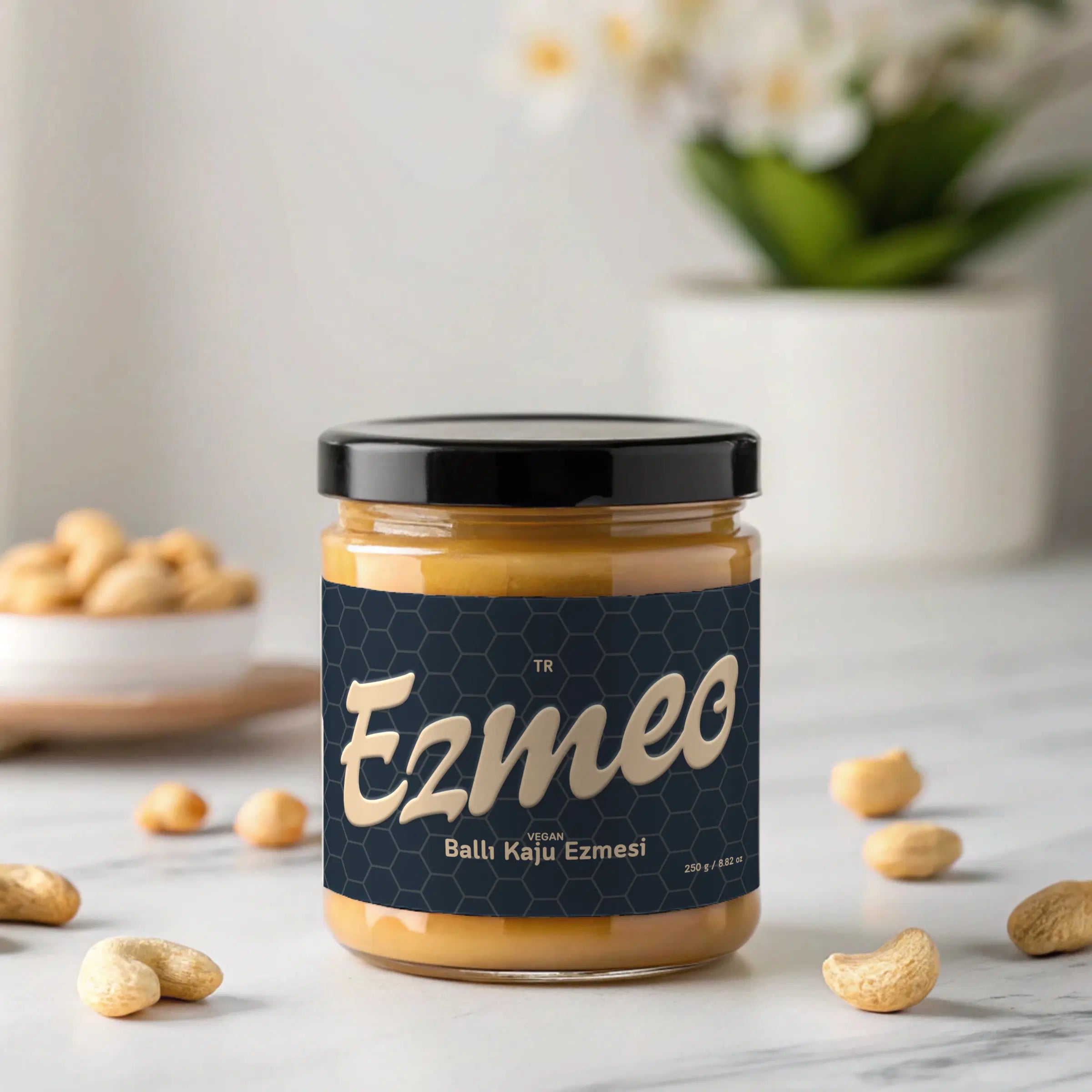 katkısız ballı kaju ezme natural sweetened cashew doğal tatlandırıcı glutensiz protein
