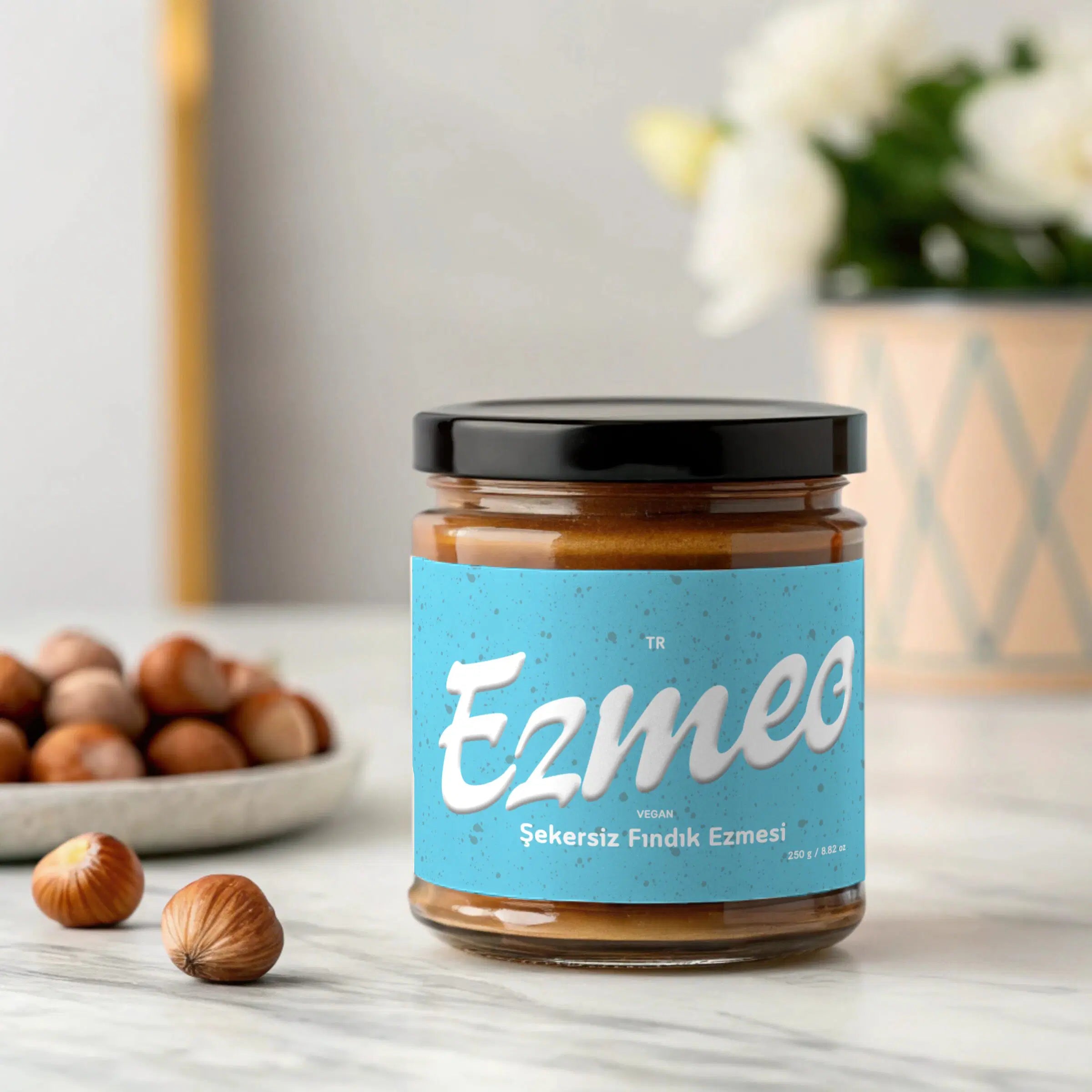 diabetik dostu şekersiz fındık tereyağı healthy spread keto uygun protein kaynağı
